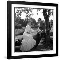 Christine by Pierre Gaspard Huit with Romy Schneider and Alain Delon, 1958 (b/w photo)-null-Framed Photo