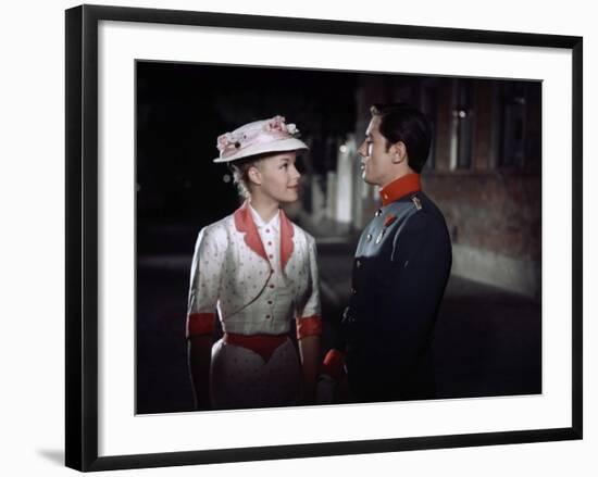 Christine by Pierre Gaspard Huit with Romy Schneider and Alain Delon, 1958 (photo)-null-Framed Photo