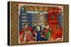 Christine De Pisan Presenting Her Book to Isabel of Bavaria, Queen of Charles VI of France-null-Stretched Canvas