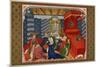 Christine De Pisan Presenting Her Book to Isabel of Bavaria, Queen of Charles VI of France-null-Mounted Giclee Print