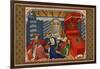 Christine De Pisan Presenting Her Book to Isabel of Bavaria, Queen of Charles VI of France-null-Framed Giclee Print