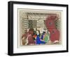 Christine de Pisan, Presenting Her Book to the Queen of France, Early 15th Century-Henry Shaw-Framed Giclee Print