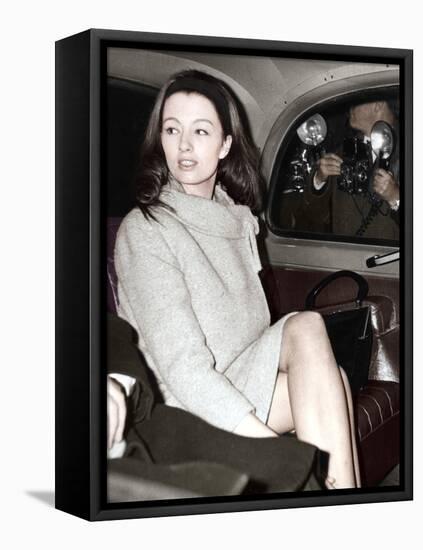 Christine Keeler Arriving at the Old Bailey, London, 1963-null-Framed Stretched Canvas