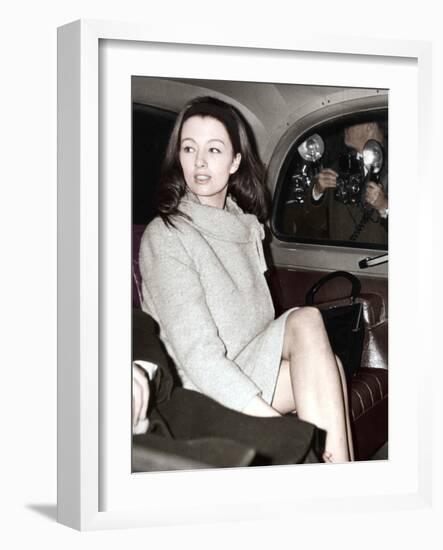 Christine Keeler Arriving at the Old Bailey, London, 1963-null-Framed Photographic Print