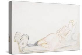 Christine Mavrogordato on a Day Bed, C.1928-Mark Gertler-Stretched Canvas