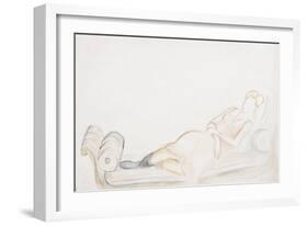 Christine Mavrogordato on a Day Bed, C.1928-Mark Gertler-Framed Giclee Print