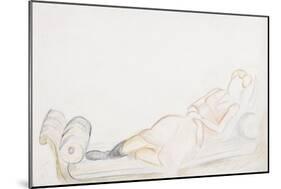 Christine Mavrogordato on a Day Bed, C.1928-Mark Gertler-Mounted Giclee Print