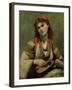 Christine Nilson or the Bohemian with a Mandolin, 1874-Jean-Baptiste-Camille Corot-Framed Giclee Print