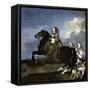 Christine of Sweden on Horseback, 1653-1654-Sebastien Bourdon-Framed Stretched Canvas
