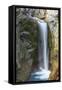 Christine Waterfall, Fall Colors, Mt. Rainier National Park, Wa, USA-Stuart Westmorland-Framed Stretched Canvas
