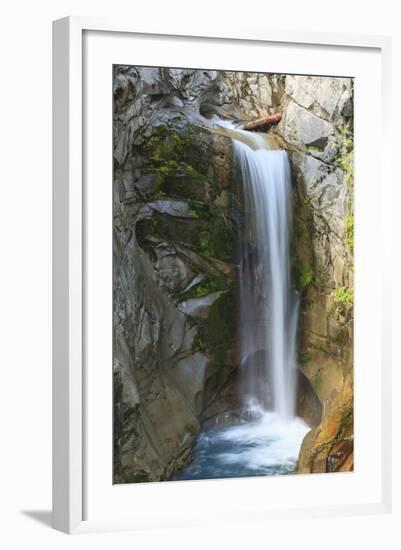 Christine Waterfall, Fall Colors, Mt. Rainier National Park, Wa, USA-Stuart Westmorland-Framed Photographic Print