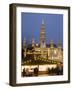 Christkindlmarkt and Rathaus at Rathausplatz at Twilight-Richard Nebesky-Framed Photographic Print