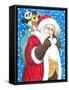 Christmas 01 Santa Claus-Veruschka Guerra-Framed Stretched Canvas