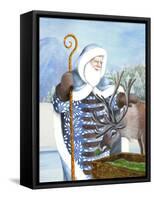 Christmas 04 Santa Claus-Veruschka Guerra-Framed Stretched Canvas