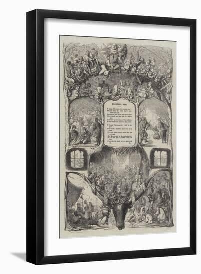 Christmas, 1860-George Du Maurier-Framed Giclee Print