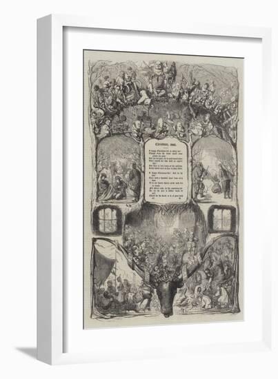 Christmas, 1860-George Du Maurier-Framed Giclee Print