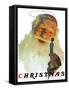 "Christmas, 1927" (King Kong Santa), December 3,1927-Norman Rockwell-Framed Stretched Canvas