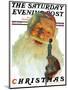 "Christmas, 1927" (King Kong Santa) Saturday Evening Post Cover, December 3,1927-Norman Rockwell-Mounted Giclee Print