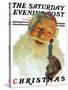 "Christmas, 1927" (King Kong Santa) Saturday Evening Post Cover, December 3,1927-Norman Rockwell-Stretched Canvas