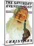 "Christmas, 1927" (King Kong Santa) Saturday Evening Post Cover, December 3,1927-Norman Rockwell-Mounted Giclee Print