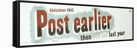 Christmas 1943, Post Earlier Than You Did Last Year-Leonard Beaumont-Framed Stretched Canvas
