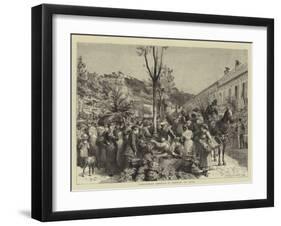 Christmas Abroad, a Sketch at Nice-Godefroy Durand-Framed Giclee Print