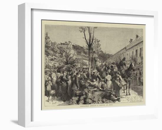 Christmas Abroad, a Sketch at Nice-Godefroy Durand-Framed Giclee Print