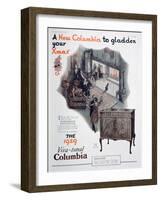 Christmas Advert for Columbia Gramophones, 1928-null-Framed Giclee Print