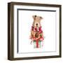 Christmas Airedale Terrier-Lanie Loreth-Framed Art Print