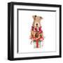 Christmas Airedale Terrier-Lanie Loreth-Framed Art Print