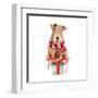 Christmas Airedale Terrier-Lanie Loreth-Framed Art Print