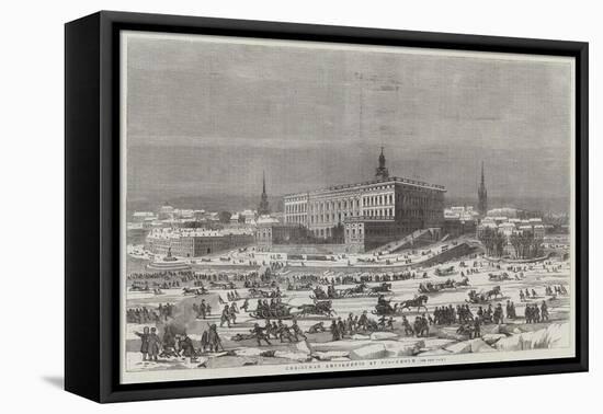 Christmas Amusements at Stockholm-null-Framed Stretched Canvas