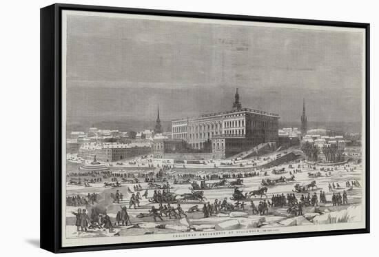 Christmas Amusements at Stockholm-null-Framed Stretched Canvas