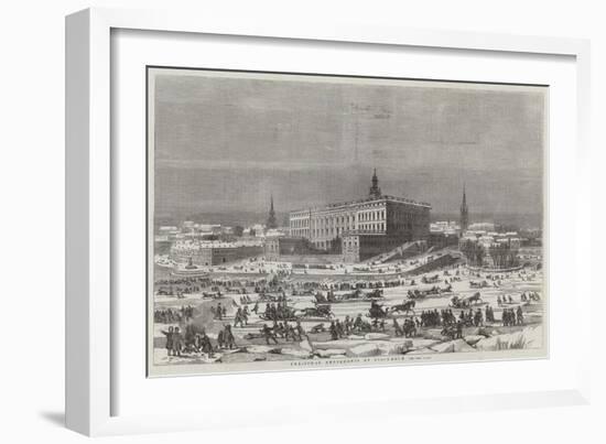 Christmas Amusements at Stockholm-null-Framed Giclee Print