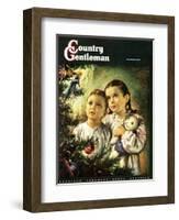 "Christmas Angel," Country Gentleman Cover, December 1, 1948-George Garland-Framed Giclee Print