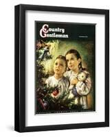 "Christmas Angel," Country Gentleman Cover, December 1, 1948-George Garland-Framed Giclee Print