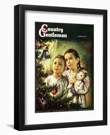 "Christmas Angel," Country Gentleman Cover, December 1, 1948-George Garland-Framed Giclee Print