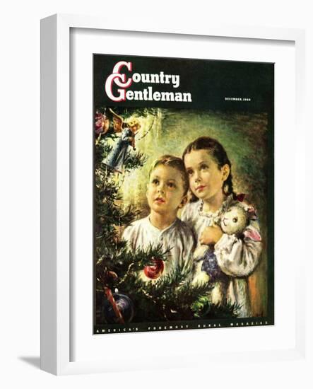 "Christmas Angel," Country Gentleman Cover, December 1, 1948-George Garland-Framed Giclee Print