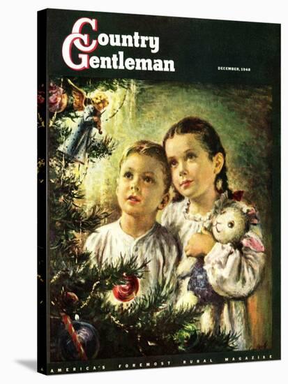 "Christmas Angel," Country Gentleman Cover, December 1, 1948-George Garland-Stretched Canvas