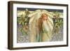 Christmas Angel with Holly-null-Framed Photographic Print