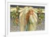 Christmas Angel with Holly-null-Framed Photographic Print