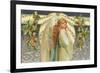 Christmas Angel with Holly-null-Framed Photographic Print