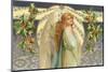 Christmas Angel with Holly-null-Mounted Photographic Print