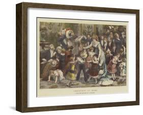 Christmas at Home-Godefroy Durand-Framed Giclee Print