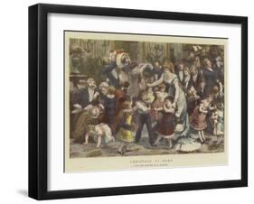 Christmas at Home-Godefroy Durand-Framed Giclee Print