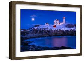 Christmas at Nubble-Michael Blanchette-Framed Photographic Print