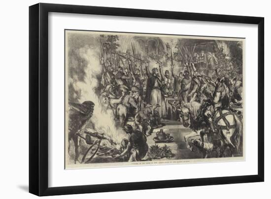 Christmas at the Court of King Arthur-Sir John Gilbert-Framed Giclee Print