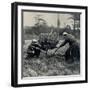 Christmas at the Front: Soldiers Chopping Down a Tree 1914-null-Framed Art Print