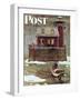 "Christmas at the Lighthouse," Saturday Evening Post Cover, December 28, 1946-Mead Schaeffer-Framed Premium Giclee Print