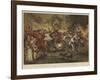 Christmas at Windsor Castle in the Time of Henry Viii, Bringing in the Yule Log-Sir John Gilbert-Framed Giclee Print